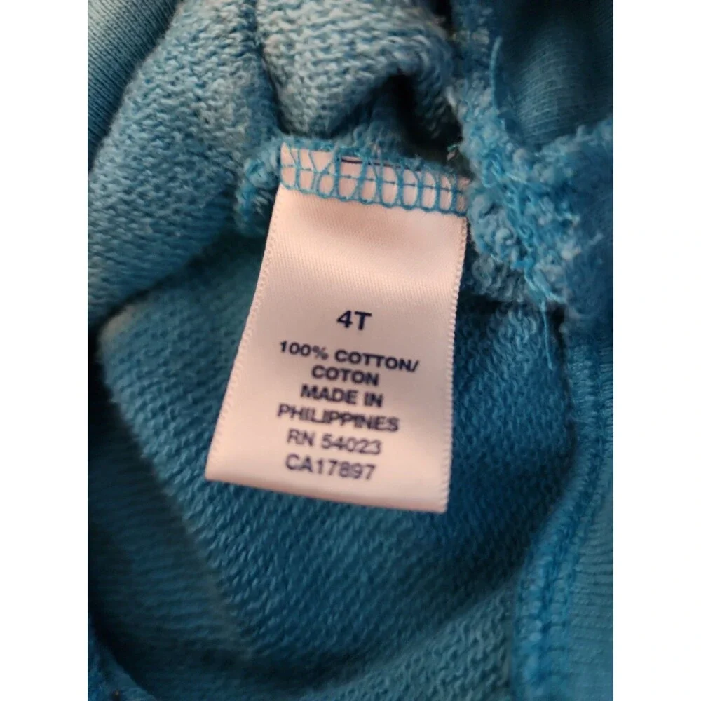 Vintage Y2K Old Navy Size 4T Hooded Long Sleeve Cotton Dress Baby Blue w/ Pocket